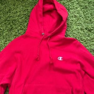 Red Champion hoodie